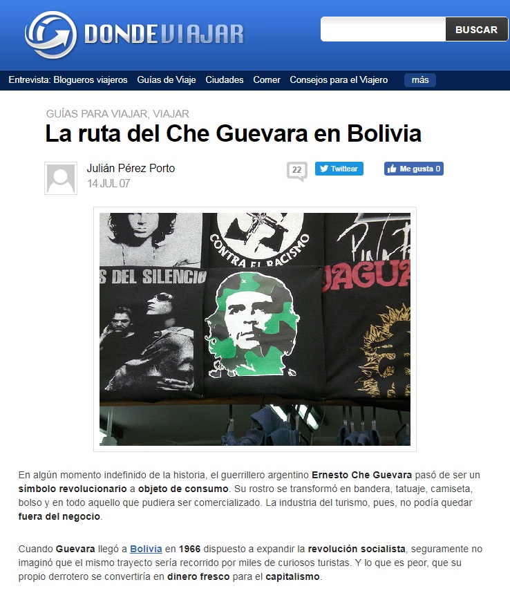 La ruta del Che Guevara en Bolivia
