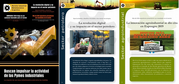 Notas para la revista industrial Metalmecánica Argentina