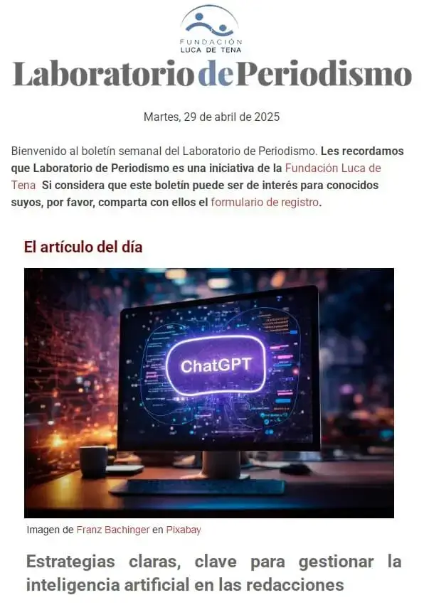 Newsletter de la Fundación Luca de Tena